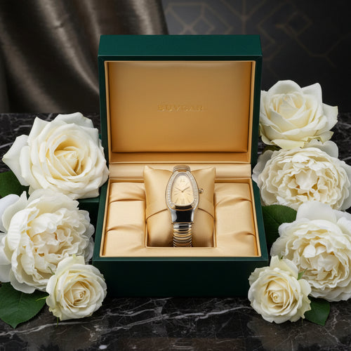 BVLGARI Snake Watch for Women – Premium Luxury Bracelet Watch | Elegant Fashion Timepiece with Gift Box