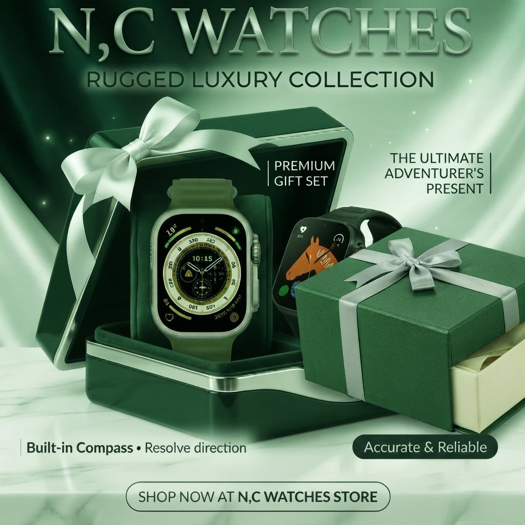 Premium Smart Watch with Compass & Outdoor Sports Features – Rugged Bluetooth Fitness Watch