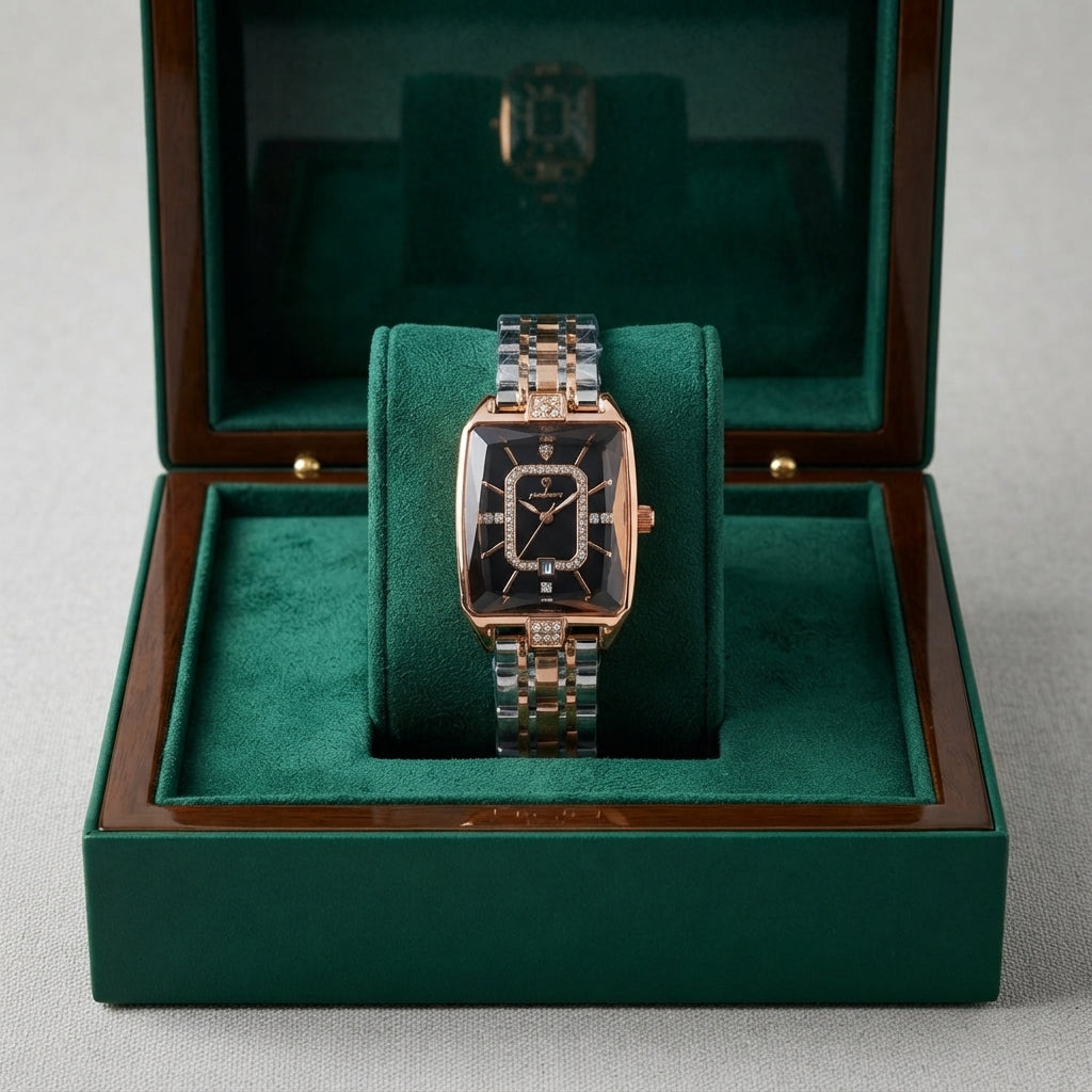 POEDAGAR Ladies Watch – Luxury Rose Gold Quartz Stainless Steel Women's Watch with Date Display