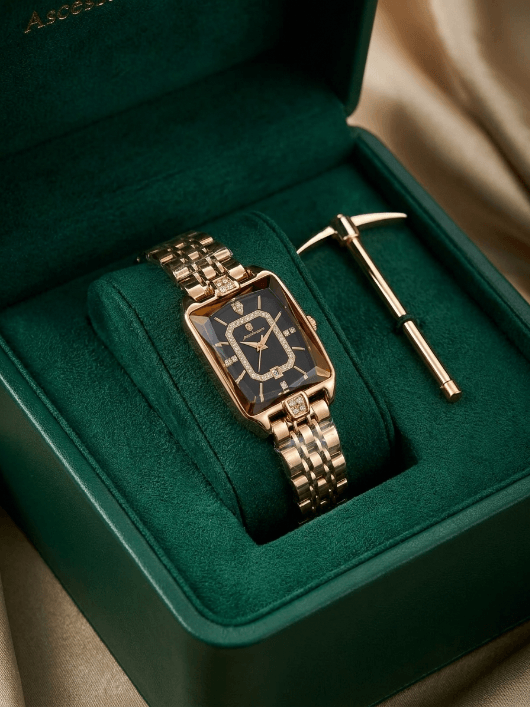 POEDAGAR Ladies Watch – Luxury Rose Gold Quartz Stainless Steel Women's Watch with Date Display