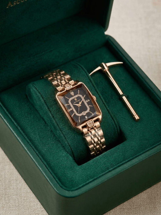 POEDAGAR Ladies Watch – Luxury Rose Gold Quartz Stainless Steel Women's Watch with Date Display